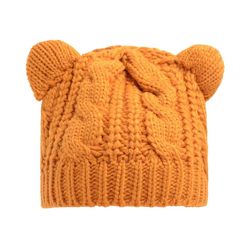 Hand Made 3D Cute Knitted Cat Ear Beanie For Winter - Here2Save