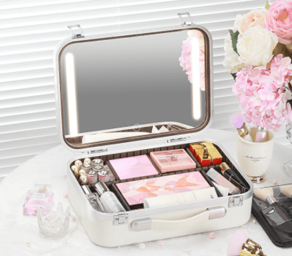 Fashionable Large Capacity Cosmetic Case With Light - Here2Save
