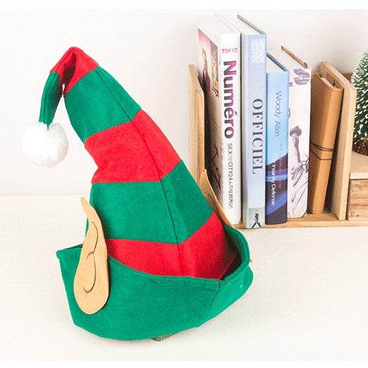 Red And Green Striped Hat Christmas Party Decoration - Here2Save