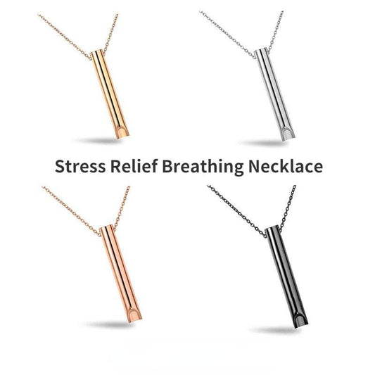 Breathing Necklace Adjustable Breathing Relieve Pressure Ornament Stainless Steel Decompression Jewelry - Here2Save