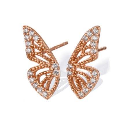 Exaggerated Bohemian Crystal Butterfly Earrings - Here2Save