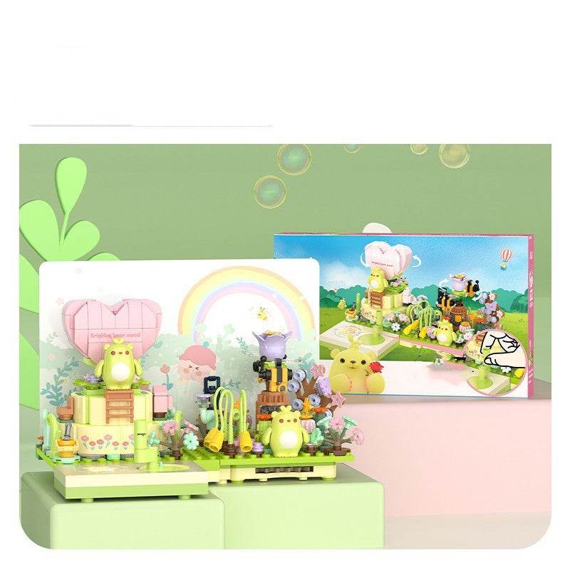 Hand Gear Jump Rocker Children's Puzzle Assembling Building Blocks Toy Ornaments - Here2Save