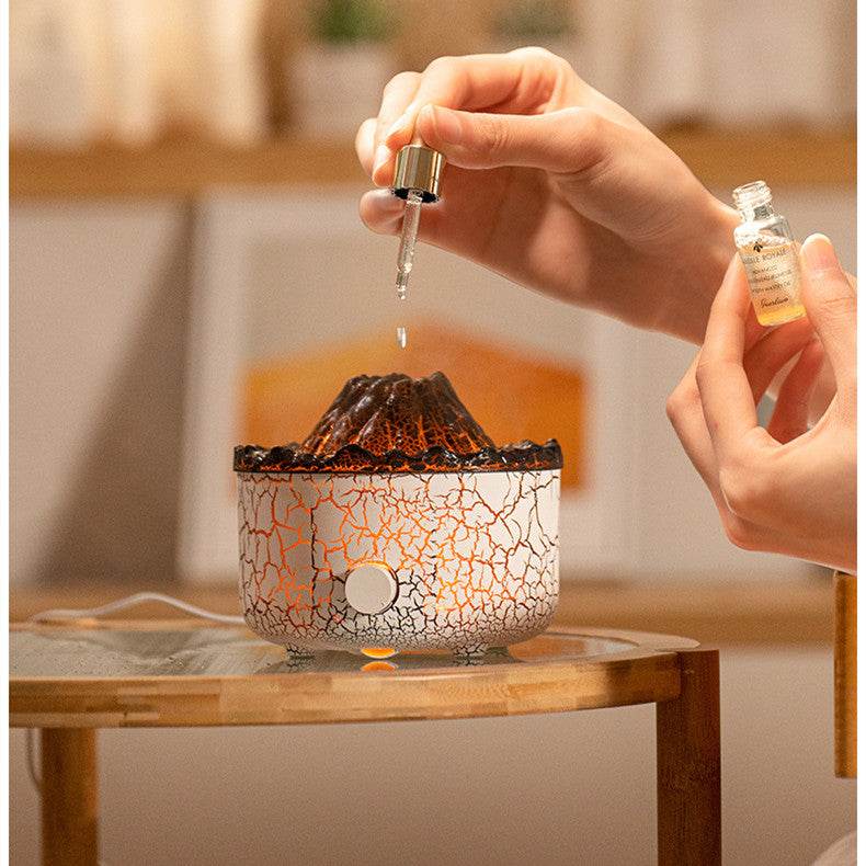 New Creative Volcano Humidifier Aromatherapy Machine Spray Jellyfish Air Flame Humidifier Diffuser - Here2Save