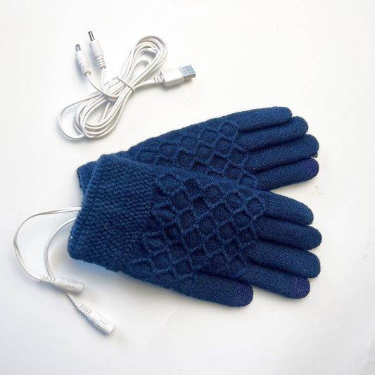 Breathable 5V USB Heated Gloves Winter Heated Gloves Knitted Heating Gloves Knitting Battery Powered Sports Outdoor Hunting - Here2Save