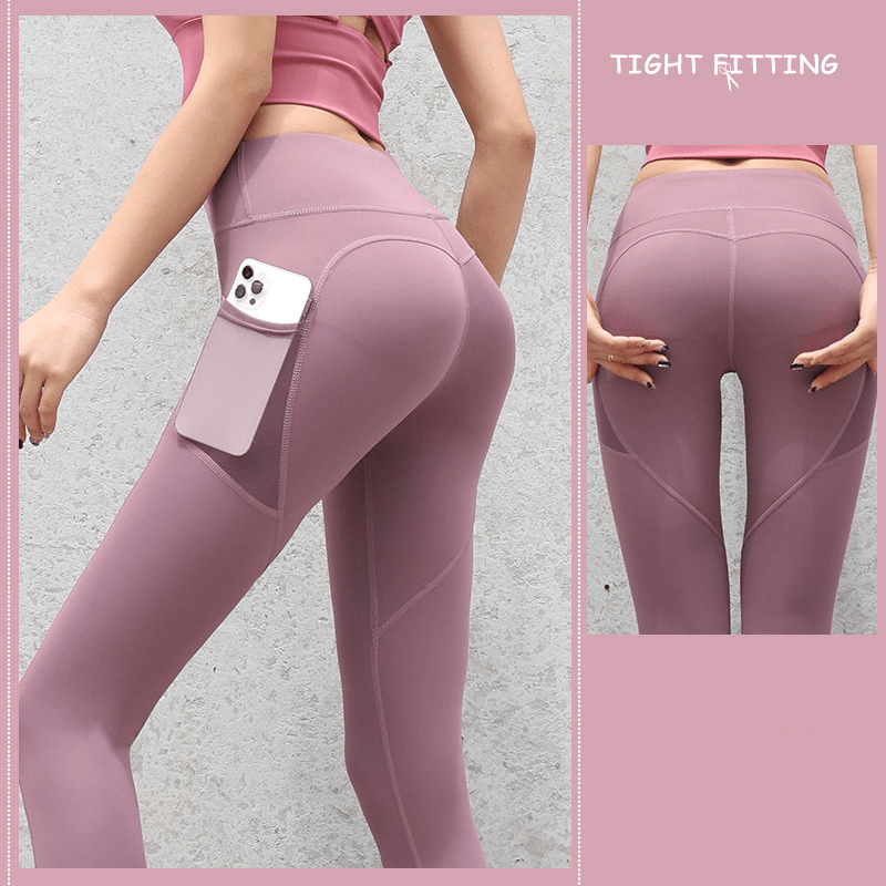 Gym Sport Seamless Leggings With Pockets Push Up High Waist Pants Women Fitness Running Yoga Pants Gym Sport Seamless Leggings - Here2Save