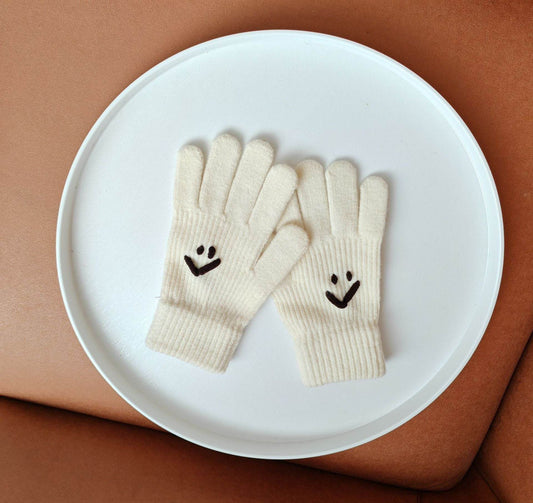 Magnetic Gloves Five Finger Cute Thickening Wool Cycling Thermal Knitting Gloves Autumn And Winter - Here2Save