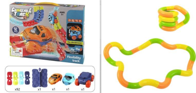 Variety Of Flexible Assembling Electric Light Rail Toy Car - Here2Save