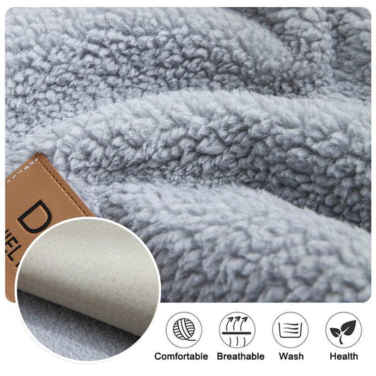 Modern Solid Color Winter Lamb Wool Sofa Towel Thicken Plush Soft And Smooth Sofa Covers For Living Room Anti-slip Couch Cover - Here2Save