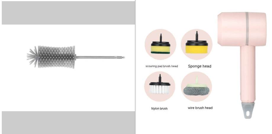 Electric Cleaning Brush Dishwashing Brush Automatic Wireless USB Rechargeable Professional Kitchen Bathtub Tile Cleaning Brushes - Here2Save