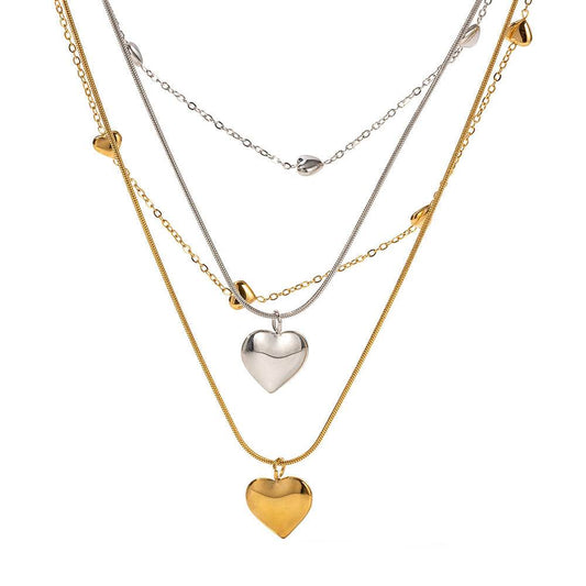 Love Double-layer Necklace 18K Gold-plated Collarbone Necklace - Here2Save