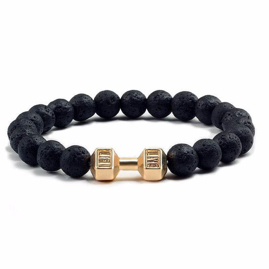 Natural Volcanic Stone Beads Bracelets Black Lava Men Women Bracelet Aromatherapy Essential Oil Diffuser Bangle - Here2Save