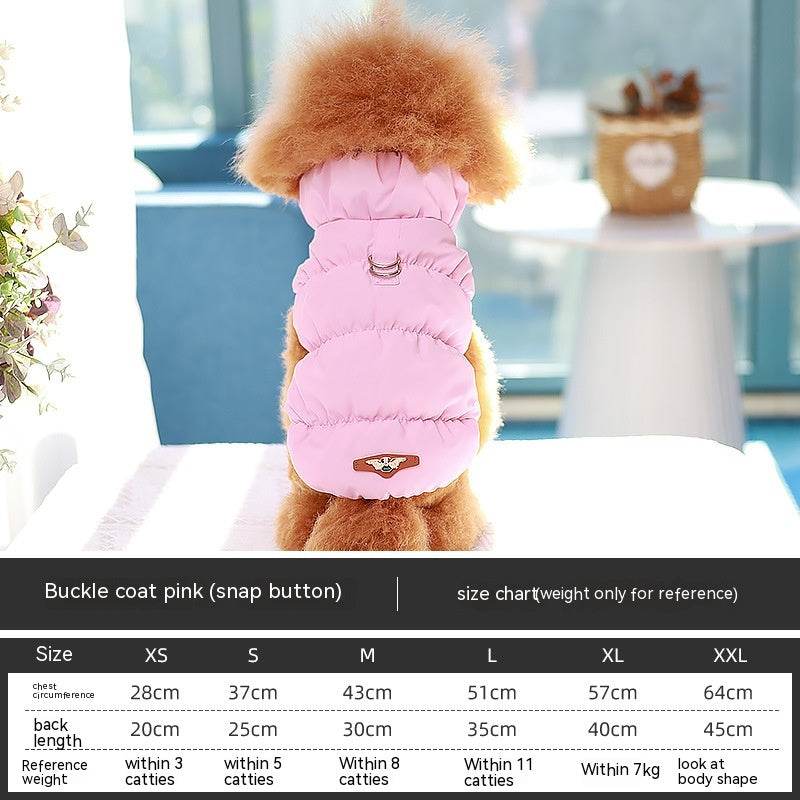 Dog Clothes Vest Warm Cotton With Buckle - Here2Save