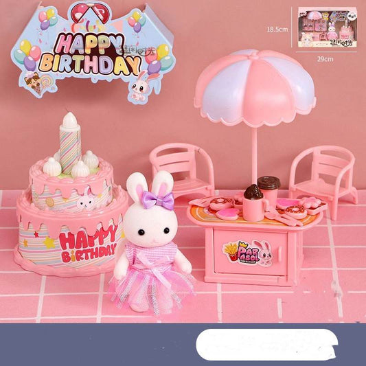 Bunny Bedroom Kitchen Girl Doll Cake Play House Children's Toys - Here2Save