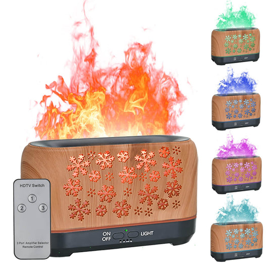 Christmas Snowflake Pattern Humidifier Household Colorful Aromatherapy Humidifier Atmosphere Colorful Diffuser - Here2Save