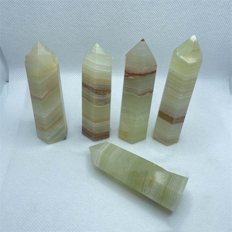 Crystal Column Six Sided Single Pointed Ornaments - Here2Save