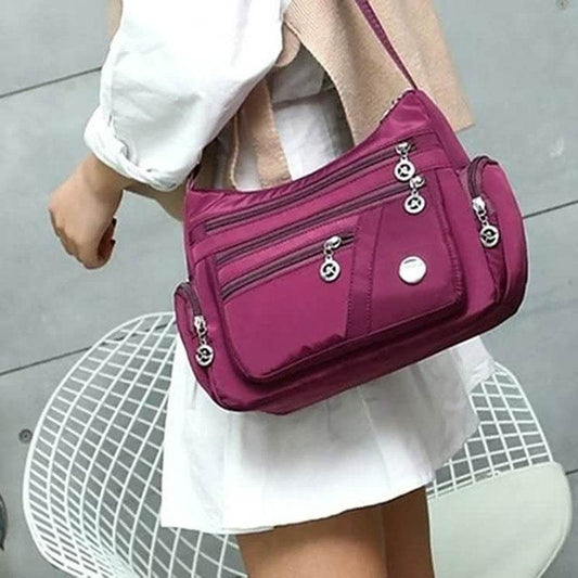 Women Shoulder Bag Multi-pocket Design Waterproof Casual High Capacity Crossbody Bag - Here2Save