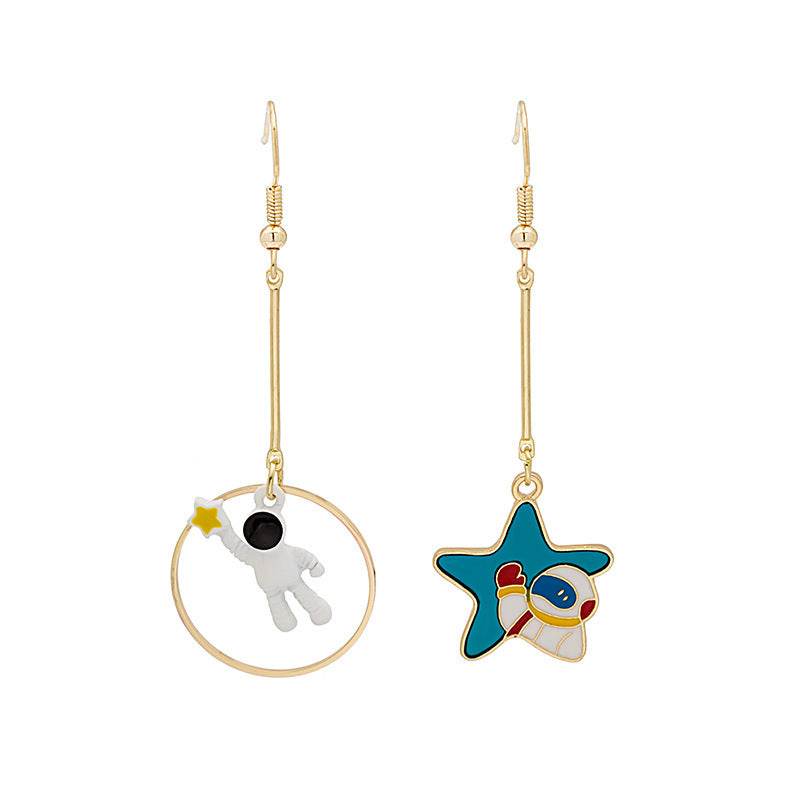 Long Wild Fashion Design Astronaut Eardrops - Here2Save