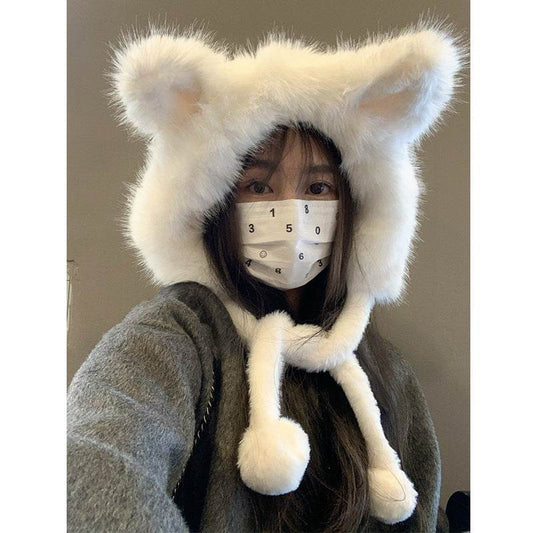 Cute Fox Ears Plush Hat For Women - Here2Save