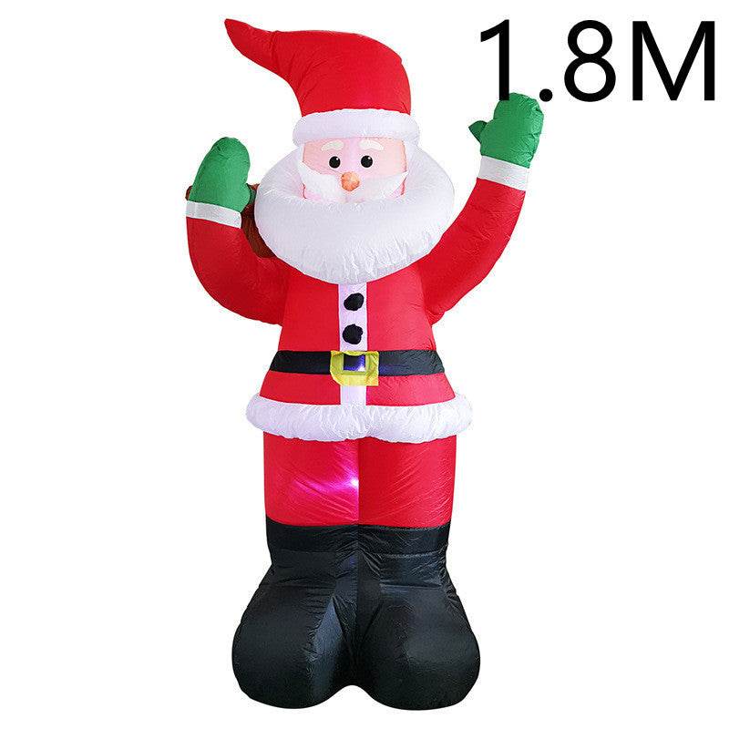 Christmas LED Lights Glowing Santa Tree Snowman Inflatable Doll Outdoor Yard Garden Decor - Here2Save