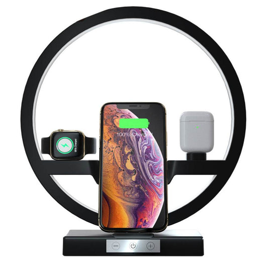 Wireless Charger Stand Table Lamp Touch Switch 10W Charger For Apple Watch Cell Phones Headphones - Here2Save