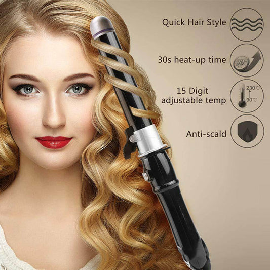 Otating Curling Iron Curling Wand Automatic Hair Curler 30s Instant Heat Auto Hair Waver Hair Styling Irons - Here2Save