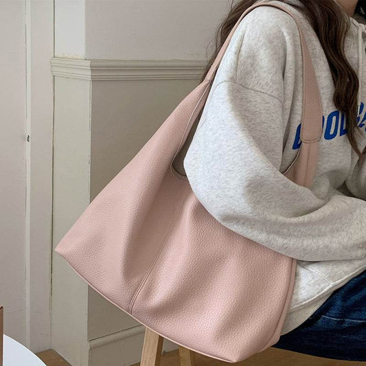 Casual Armpit Bag Women Shoulder Bag High Capacity Totes Female Shopping Bags Soft Leather Lady Purse Handbags - Here2Save