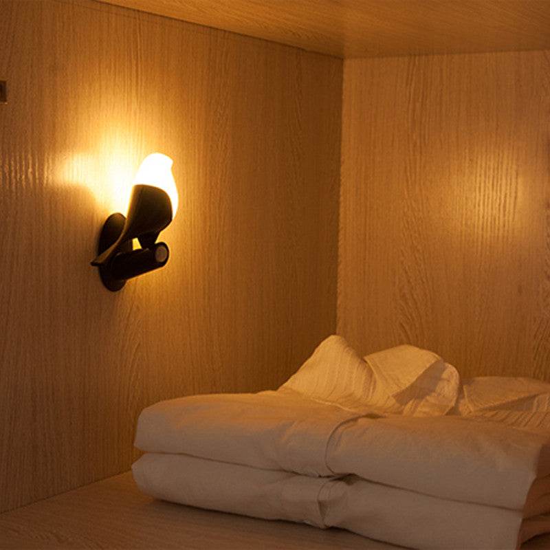 Creative Cartoon Bird Light Bird Egg Light Detachable Easy To Install Natural Wood Children'S Bedroom LED Induction Night Light - Here2Save