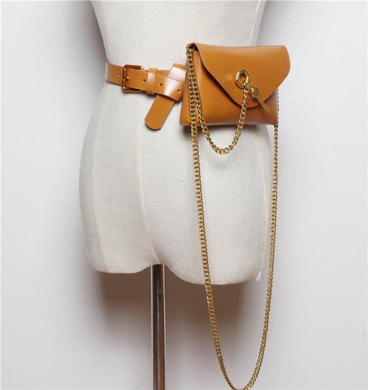 Mobile Phone Messenger Bag With Chain Detachable Belt - Here2Save