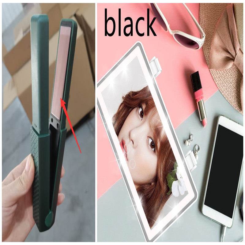 Hair Straightener Cordless Usb Hair Straightener Mini Ceramics Hair Curler 3 Constant Temperature Portable Flat Iron For Travel - Here2Save