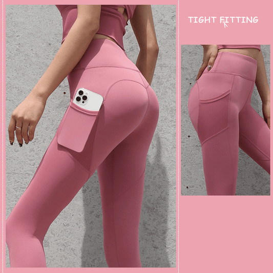 Gym Sport Seamless Leggings With Pockets Push Up High Waist Pants Women Fitness Running Yoga Pants Gym Sport Seamless Leggings - Here2Save