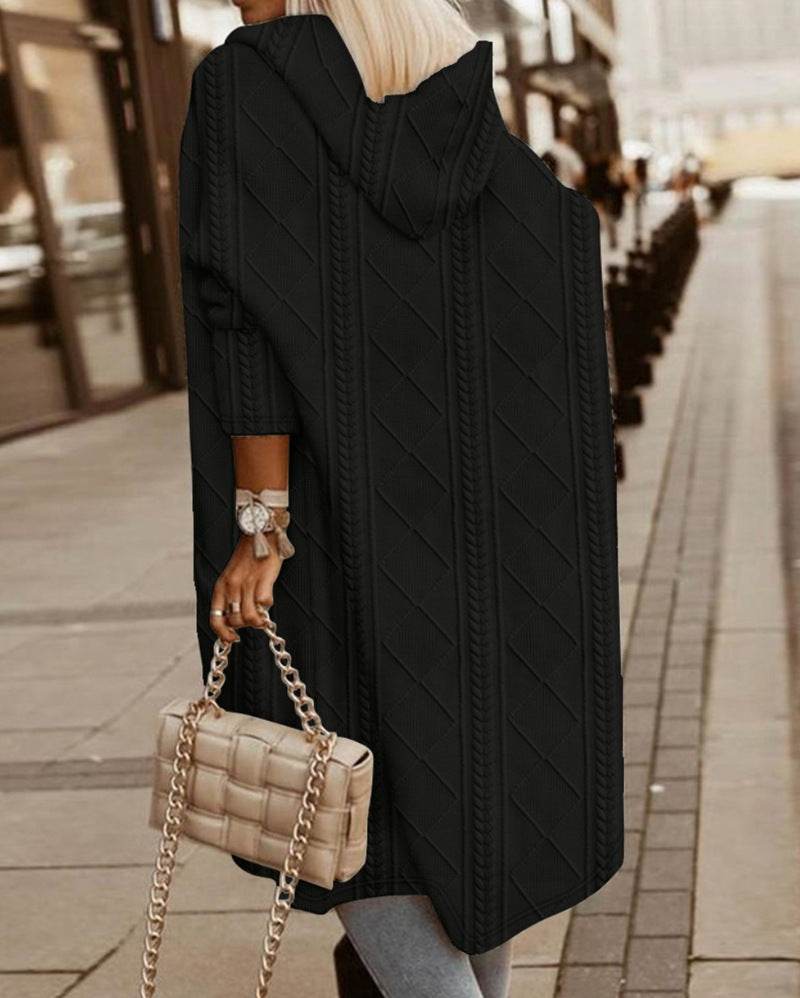 Fashion Solid Color Knitted Coat - Here2Save