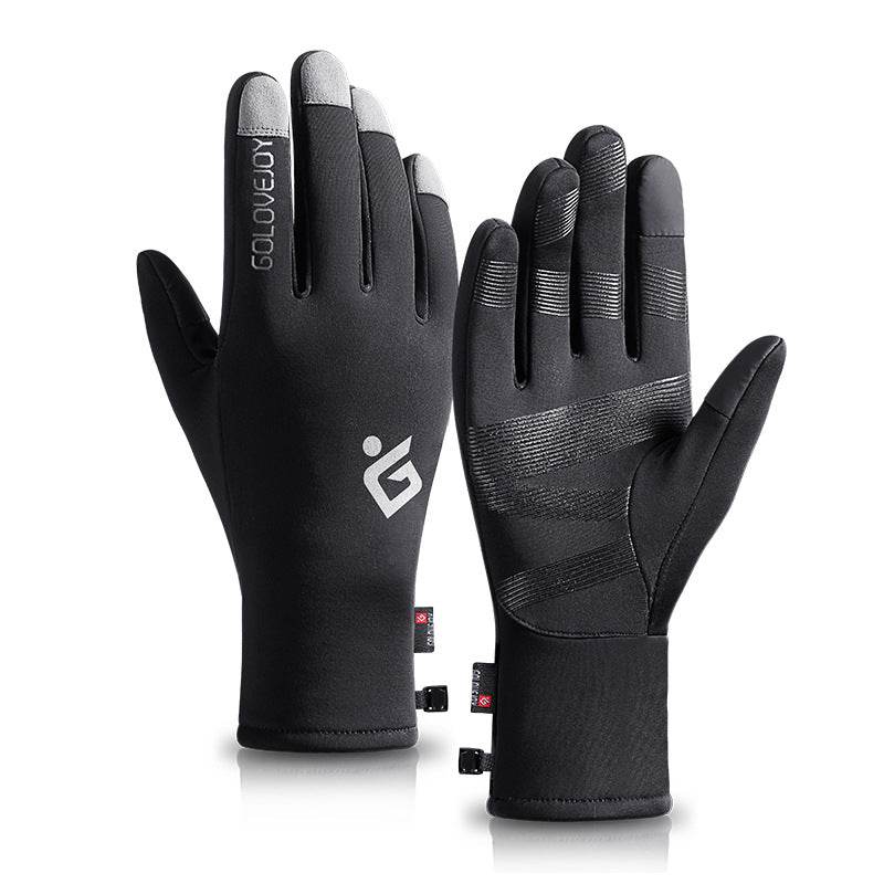 Waterproof Touch Screen Non-slip Plus Velvet Windproof Warm Gloves - Here2Save