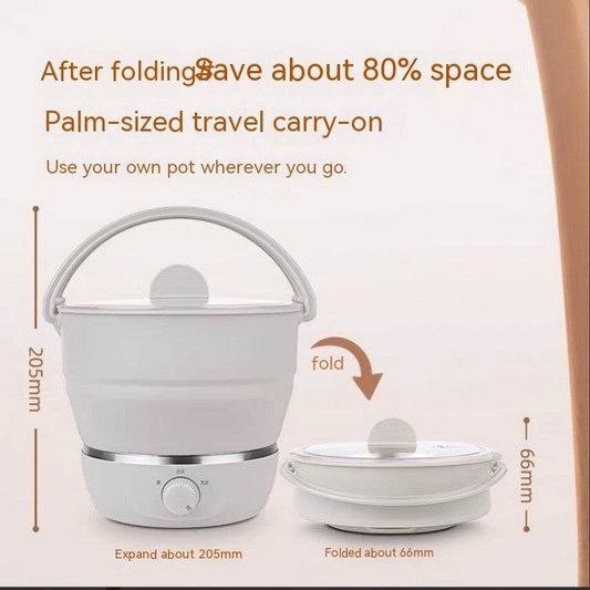 Portable Travel Folding Electric Cooker Multifunctional Electric Hot Pot Food Grade Silicone Dormitory Mini Electric Cooker - Here2Save