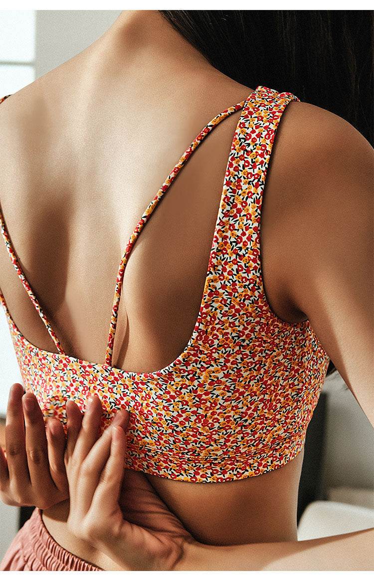Bra With Chest Pad Push Up Shockproof Yoga Clothes - Here2Save