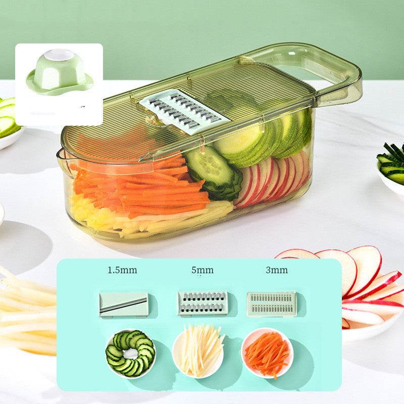 Multifunction Transparent Vegetable Cutter Steel Blade Potato Slicer Fruit Shred Dicing Blades Carrot Cheese Grater Chopper Kitchen Gadgets - Here2Save