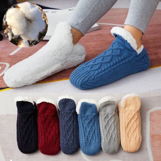 Winter Woolen Socks Women Thicken Warm Home Bedroom Socks Slippers Men Non-slip Foot Warmer Snow Socks Calcetines Mujer - Here2Save