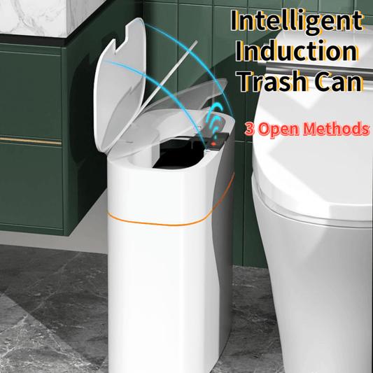 Smart Trash Can With Lid For Bedroom And Living Room Kitchen Storage Box Trash Can Induction Small Car Box Automatic Smart Dustbin Smart Trash Bin - Here2Save