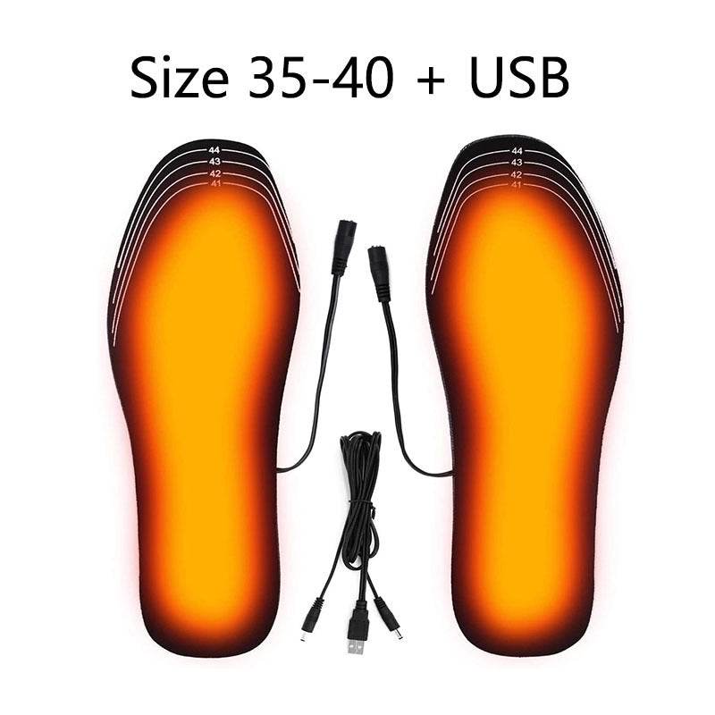 USB Heated Shoes Insoles Can Be Cut Winter Warm Heating Insoles Pad Feet For Boots Sneaker Shoes - Here2Save