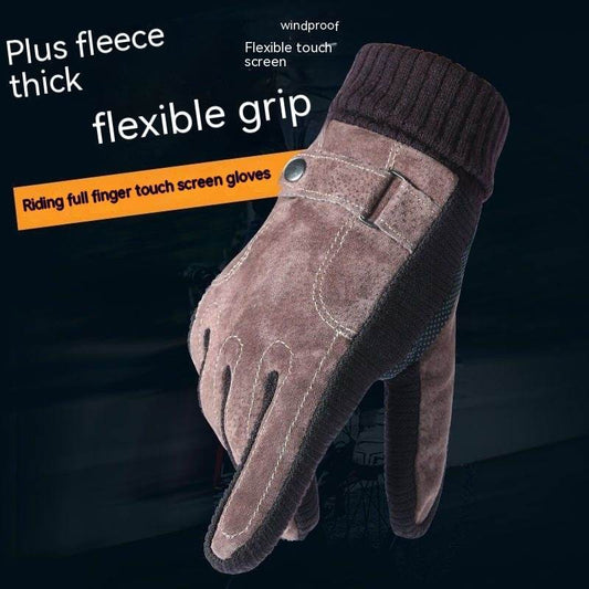 Warm Gloves Men's Autumn And Winter Touch Screen Gloves - Here2Save
