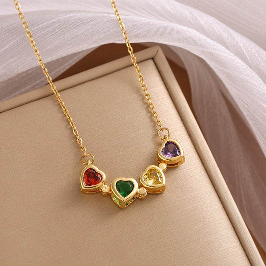 Four-Leaf Clover Pendant Necklace Female Korean Malachite - Here2Save