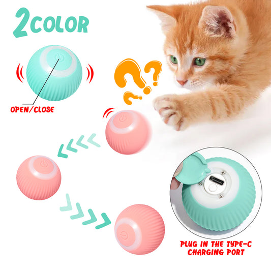 Cat Gravity Intelligent Rolling Ball Tease Toy Pet Automatic Rotating Ball - Here2Save