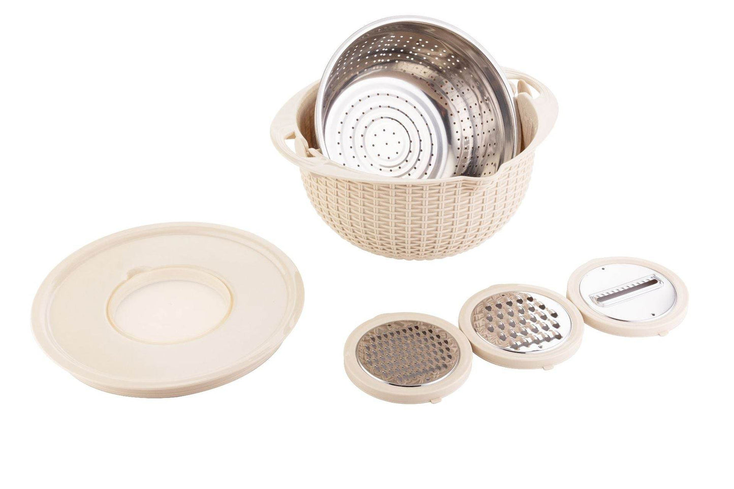 Kitchen Fruit Tray Removable Double Layer Fruit And Vegetable Basin Draining Basket Creative Household Rotating Washing Basket - Here2Save