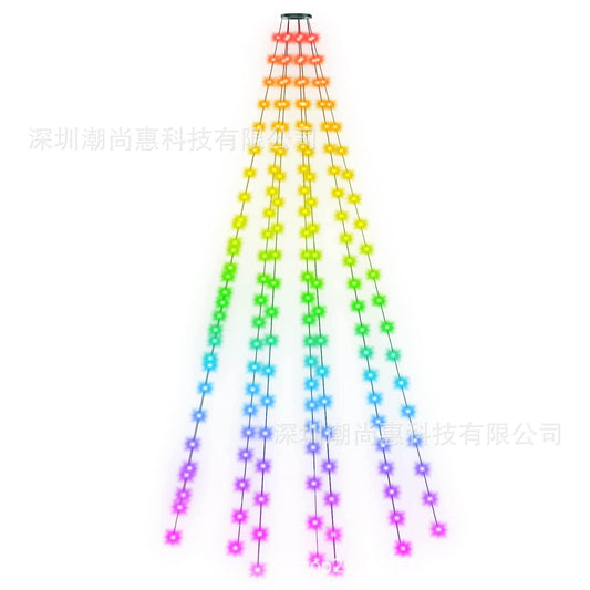 Magic Color Christmas Tree APP Point Control Magic Color Rubber-covered Wire Lights - Here2Save