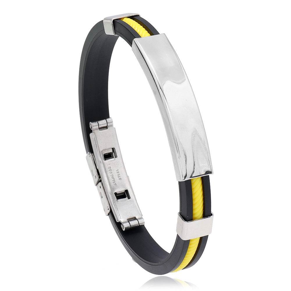 Titanium Steel Silicone Bracelet Stainless Steel - Here2Save