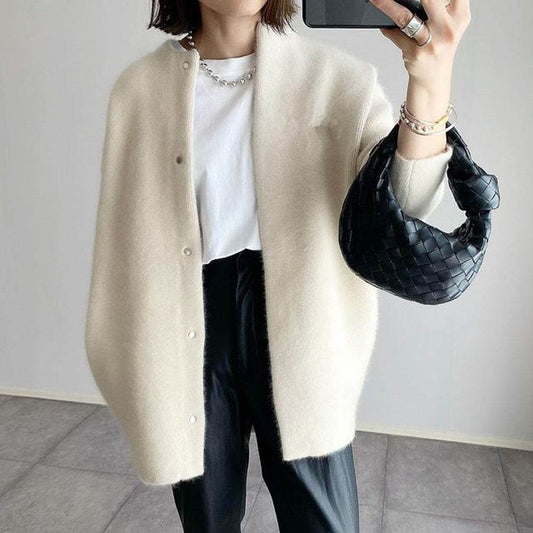 Soft Knitted Coat For Slimming Sense Of Design Women Cardigans Loose Jacket Autumn And Spring - Here2Save
