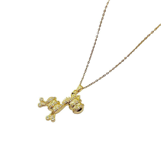 Fashion Trend Copper Gold-plated Micro-inlaid Clavicle Chain - Here2Save