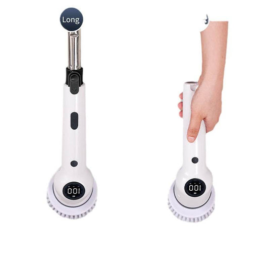 Multi-function Handheld Wireless LCD Digital Display Electric Cleaning Brush - Here2Save
