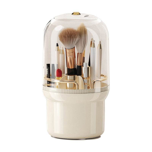 Desktop Rotating Cosmetic Brush Storage Container - Here2Save