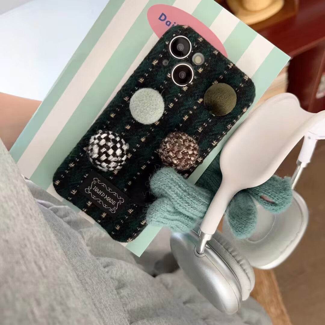 Retro Plaid Button Phone Case - Here2Save