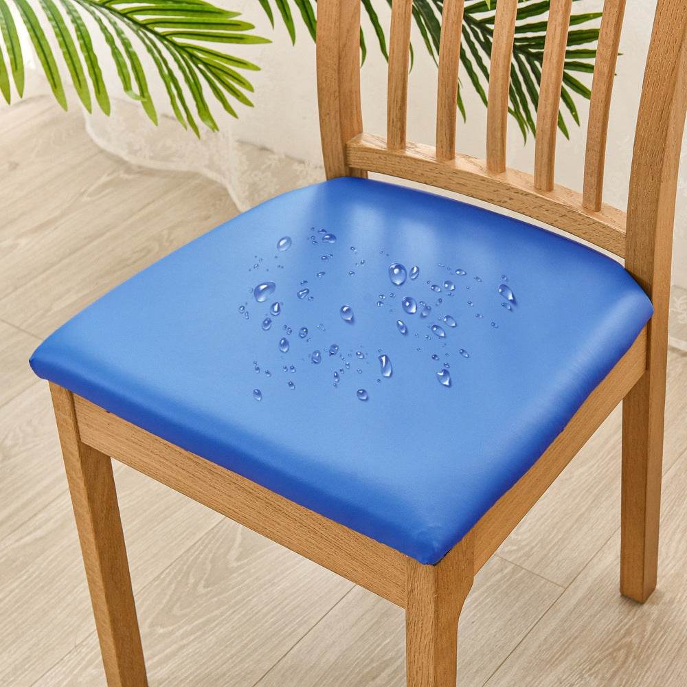 PU Waterproof Leather Square Pad Sets Of Stretch Chairs - Here2Save